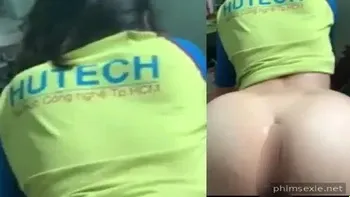 Doggy em sinh viên hutech với cặp mông cực khủng